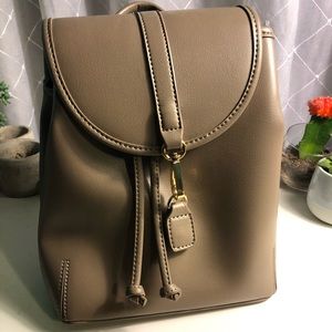 Leather tan backpack